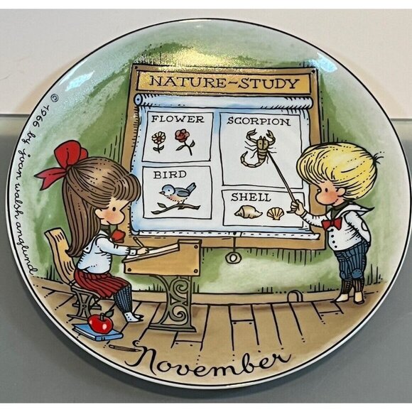 Joan Walsh Anglund 1966 November Plate Ebeling&Reuss W. Germany Collectible Vtg - Picture 1 of 4